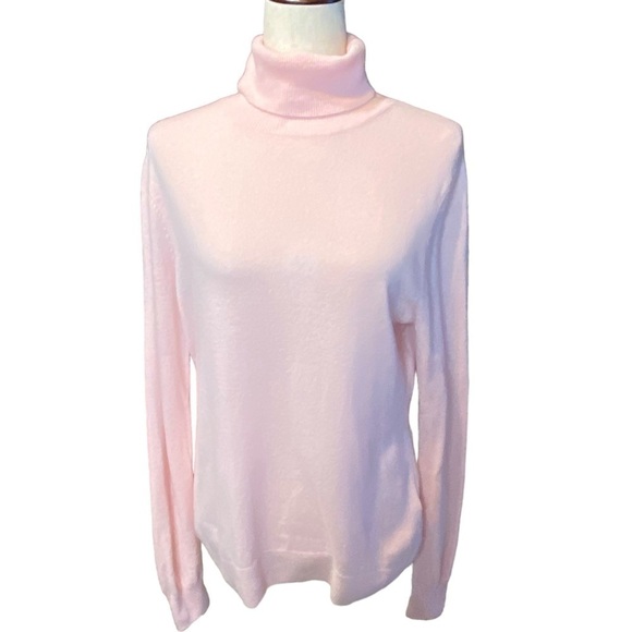 State Fusion cashmere and merino wool turtleneck sweater pink XL - Picture 6 of 6